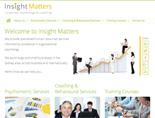 Tablet Screenshot of insightmatters.com